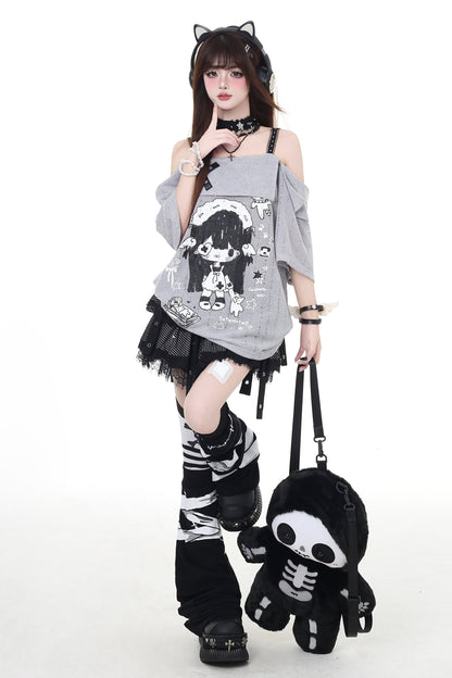 T-Shirt Strap Asia Anime Mine Dark