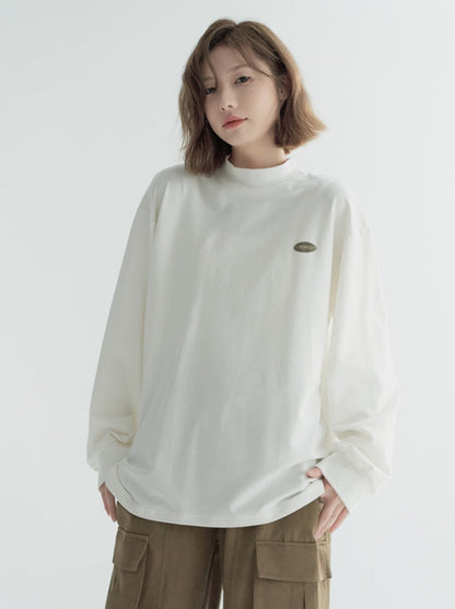 Casual Collar Loose-bottomed Top Half-high