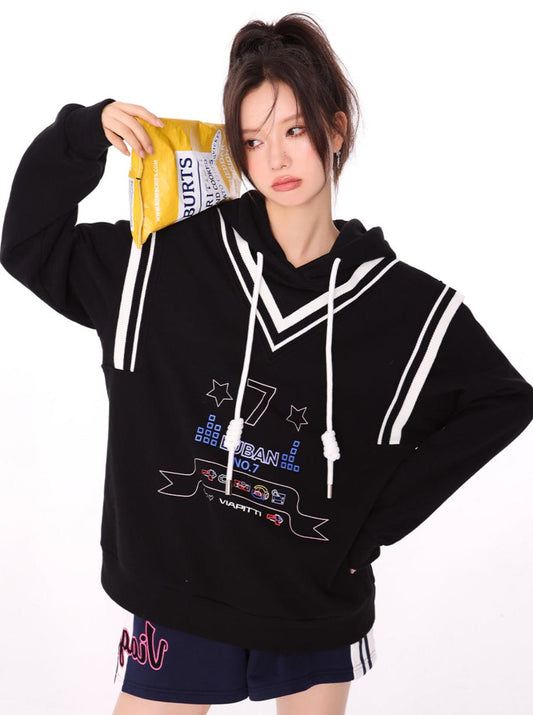 Seven Logo Mode Sweatshirt Kapuzenpullover