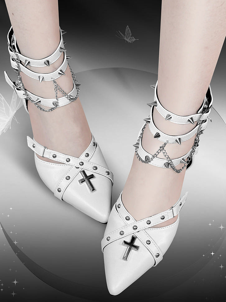Punk High Toe Heels Gothic Pointed