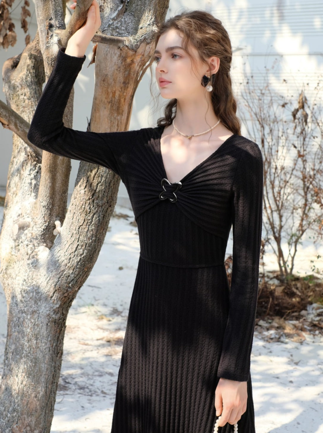 Long Slim Sonata Dress Queen Retro