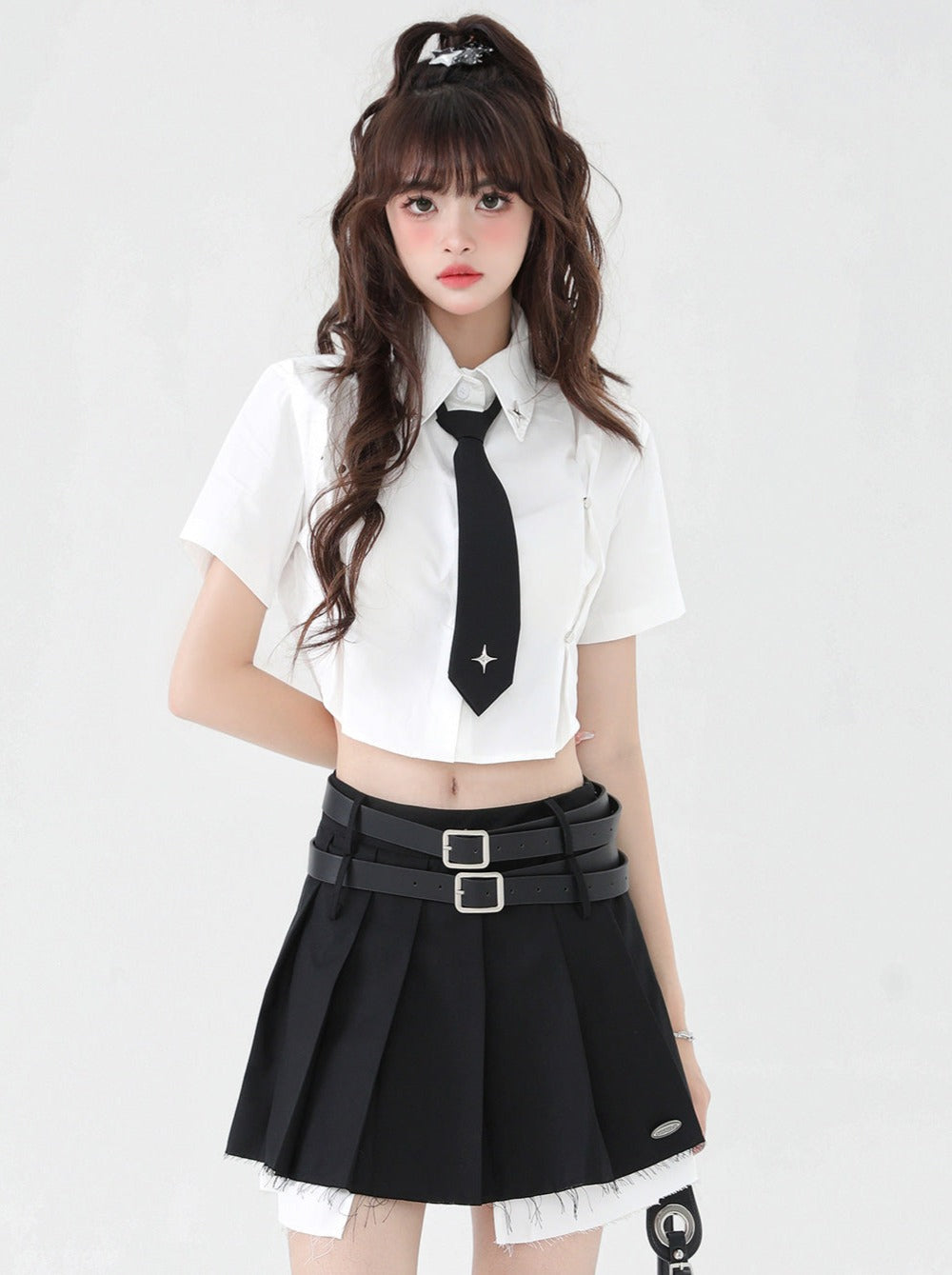 Style Shirt American Short College Tie