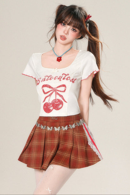 ミルキースリムスウィートTシャツ チェリー