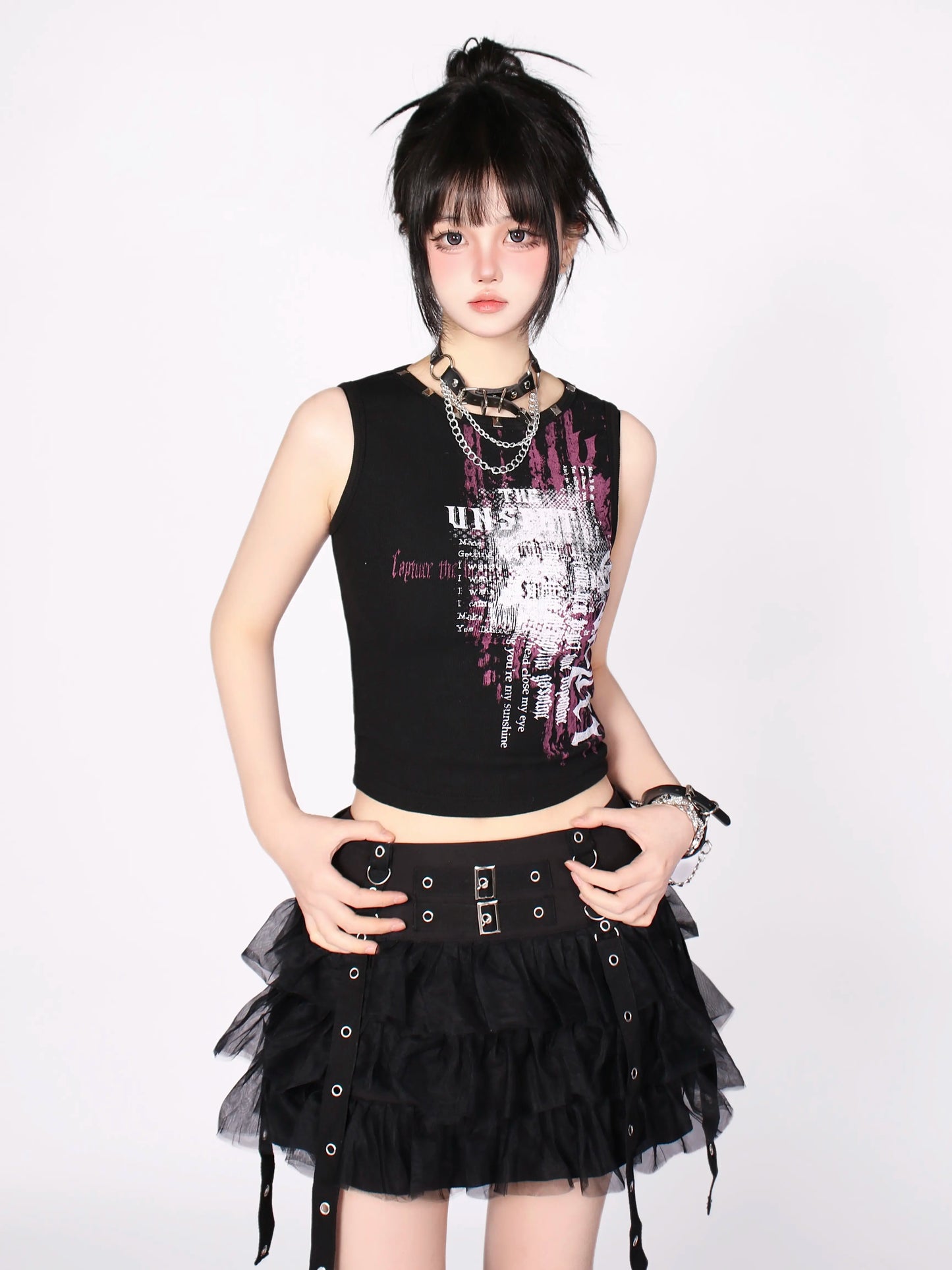 American Riveted Tank Rock Retro Top