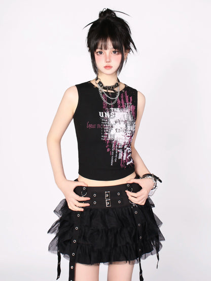 American Riveted Tank Rock Retro Top