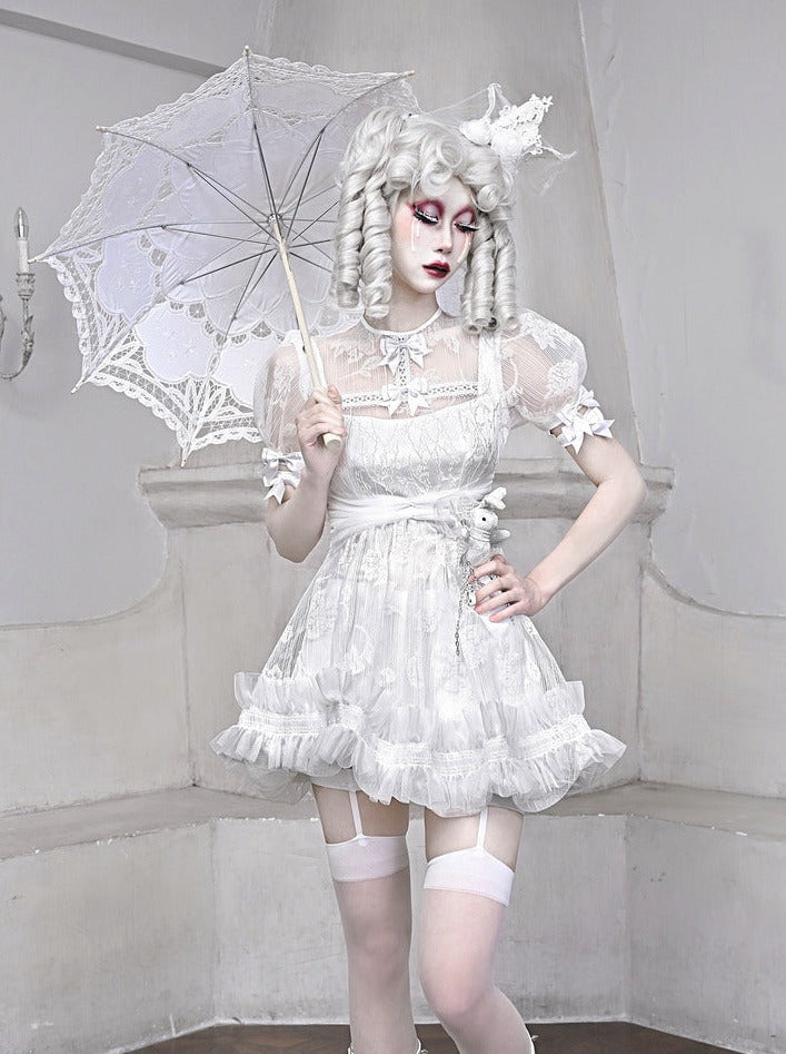 ホワイトパンツレースドレスピュアインナー