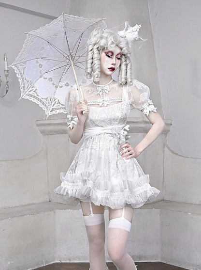 ホワイトパンツレースドレスピュアインナー