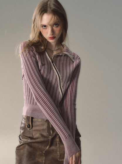 Fit Slim Mode Gestreiftes kurzes Top