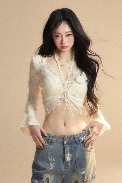 kurzer Cardigan Rail innen + Neckholder