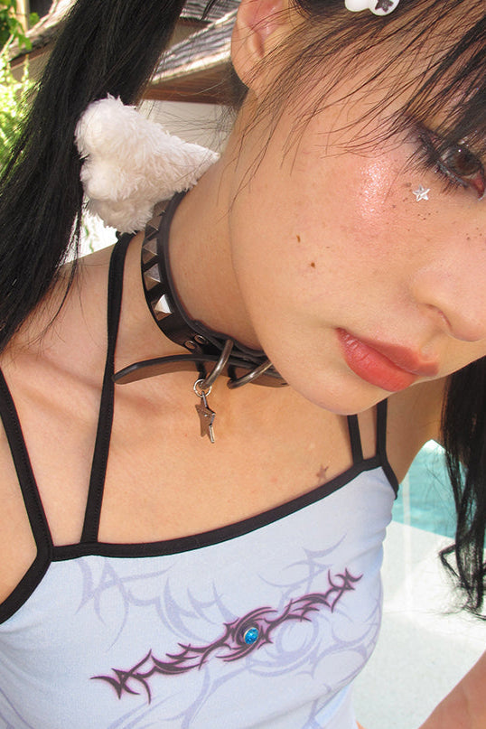 Wing Studded Angel Choker
