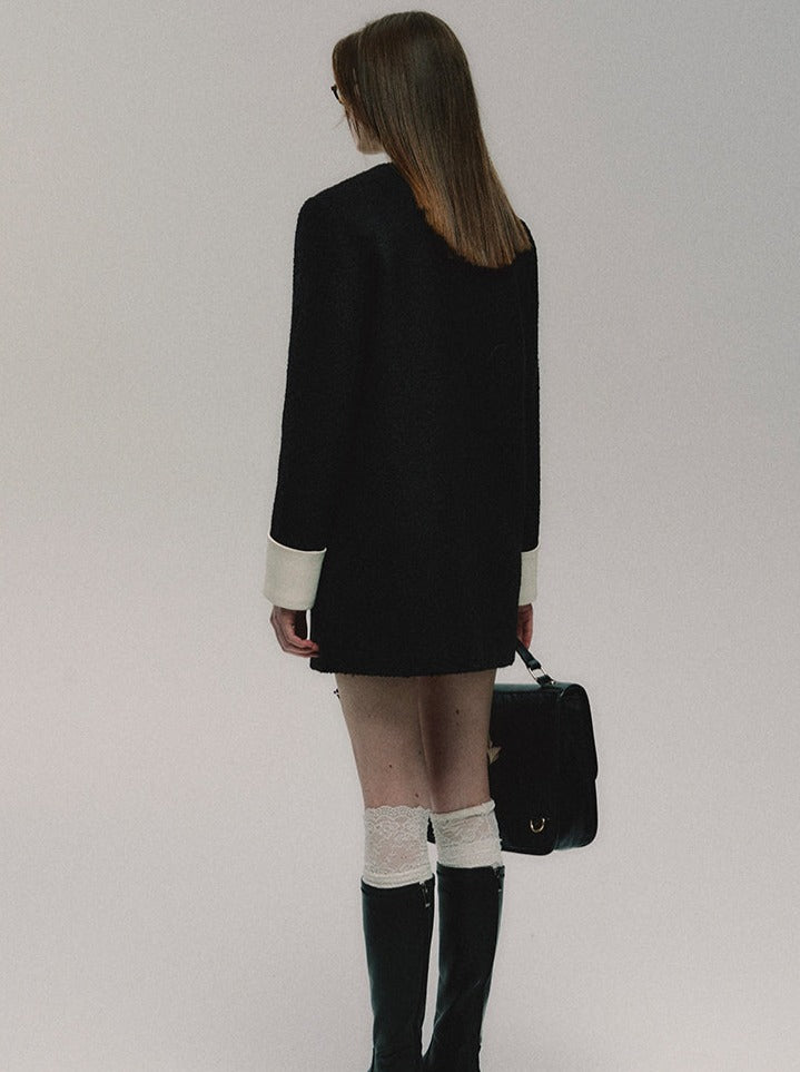 Tue Jacket Management Middle Wool Tile Old