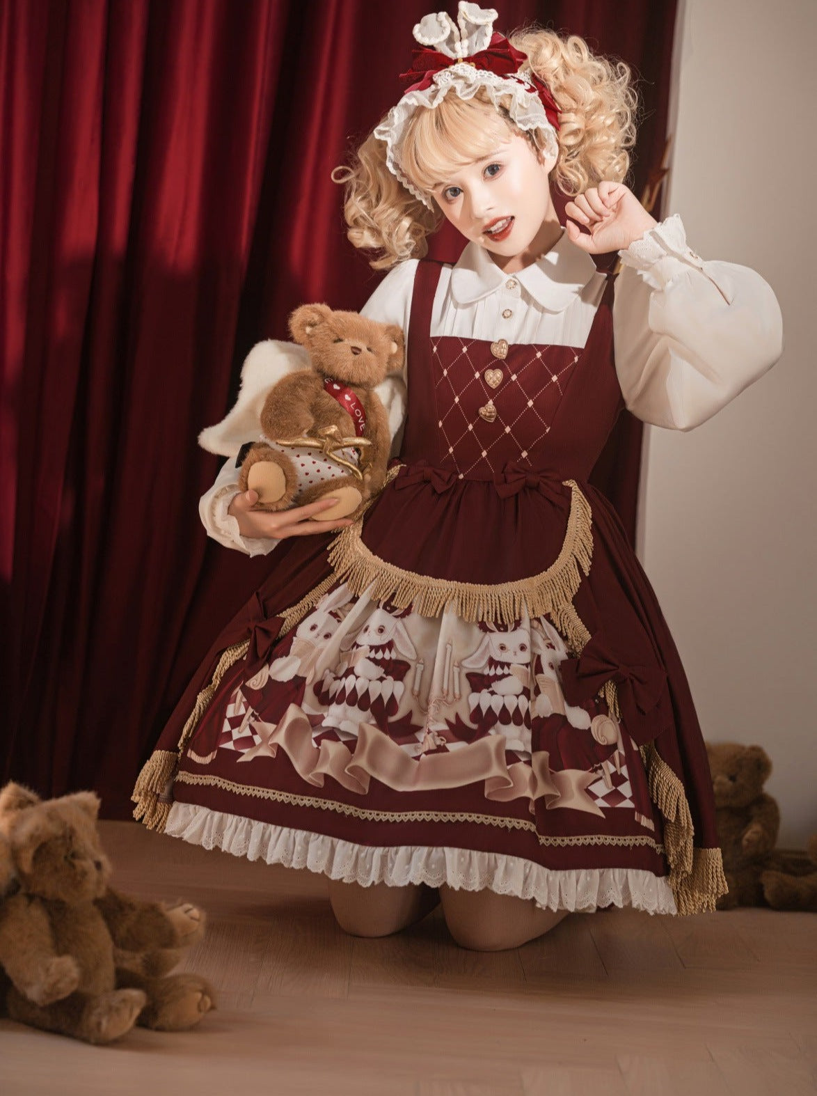 Dress Short Cloak Bunny Elegant