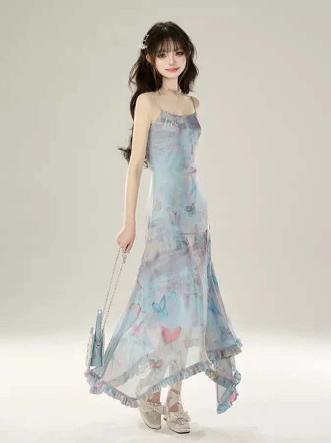 フェアリーバタフライドレス ショート/ロングサスペンダー