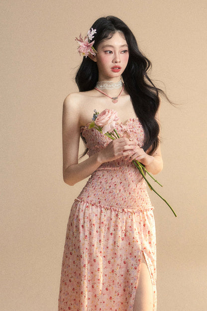 Mädchen Langes Süßes Kleid Tube Top