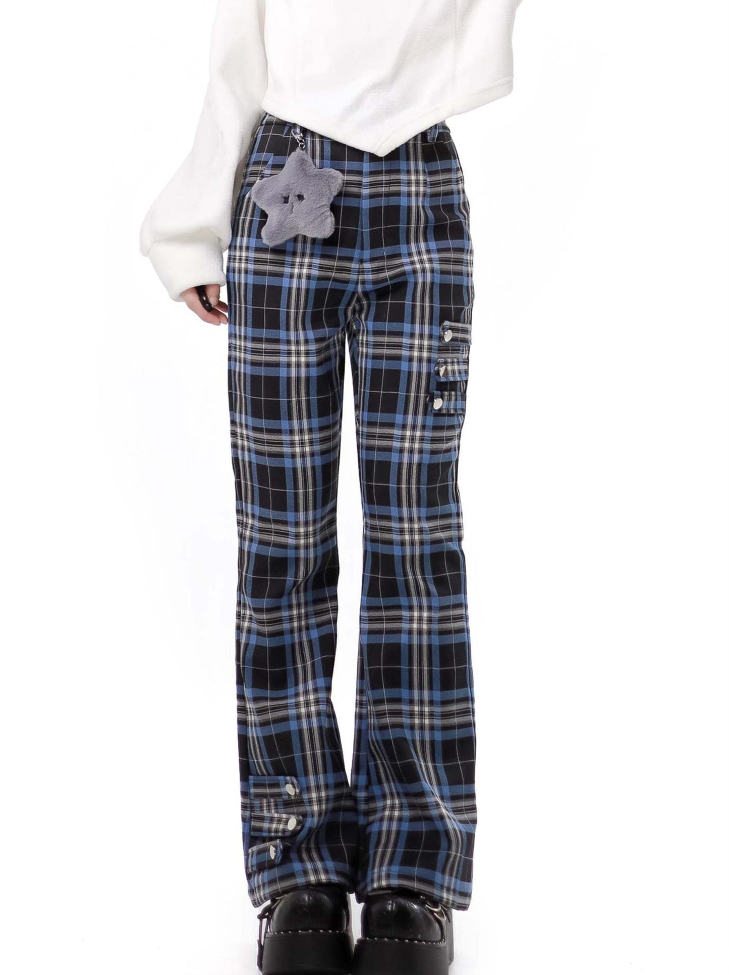 Nyar Star Gravity Velvet Katzenohr-Farjack+blau karierte Collegehose