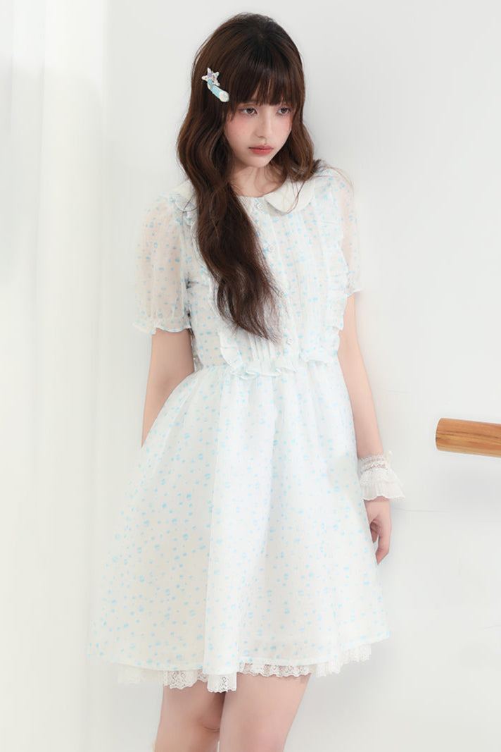 Blumenpuppenkleid, transparent, Ecosta