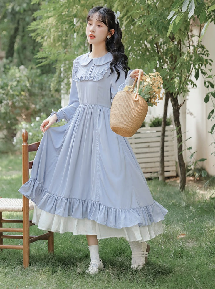 アートドレス フリル ロング レトロ