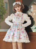 Lolita Lace-up Blouse Dress Suspender Lolita