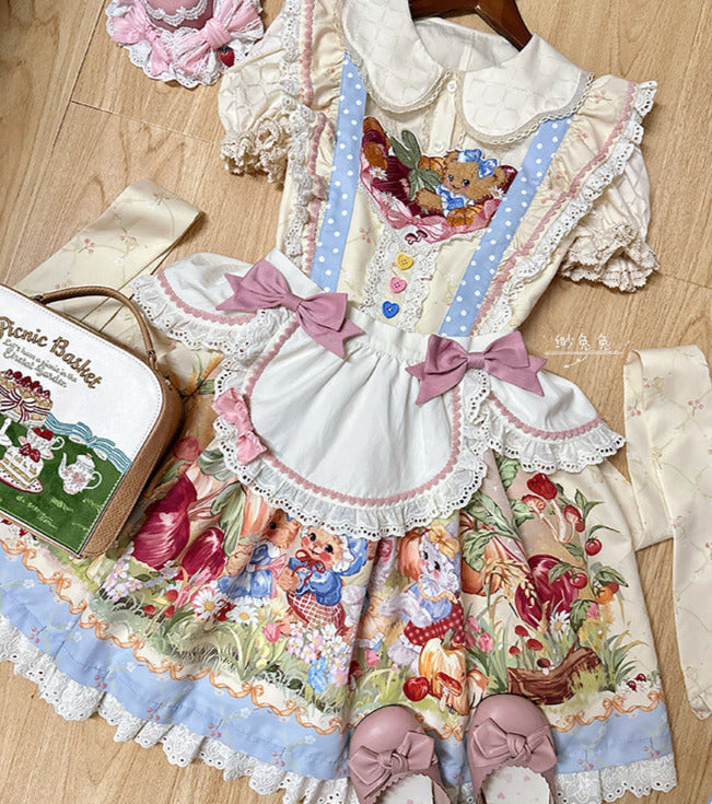 Schürze + Reservierungen Strapsdruckkleid Layered Carrot