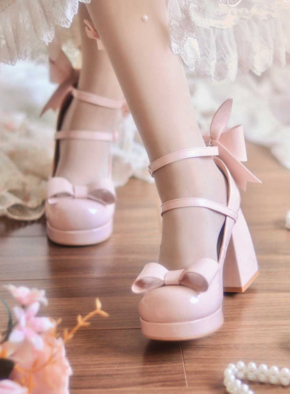 Heels Bunny Ears Ribbon High
