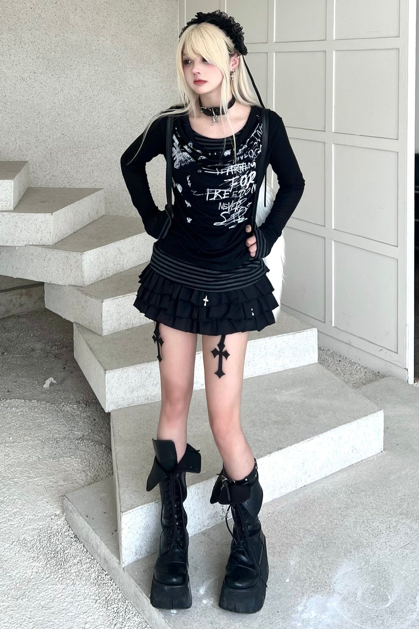 バタフライスリムトッププリントフィット