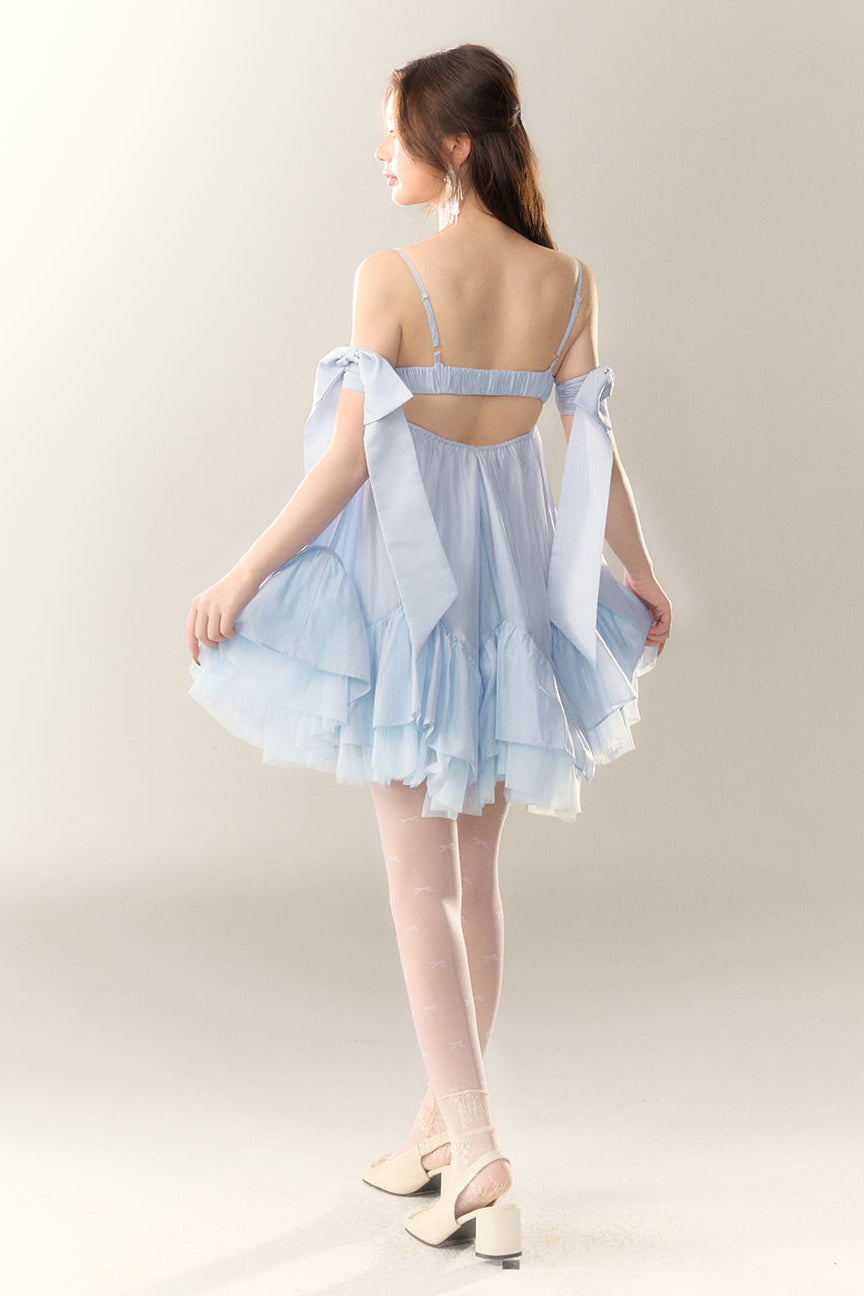 Perlensaum-Sohlenkleid Sweet Cami Salt Sea