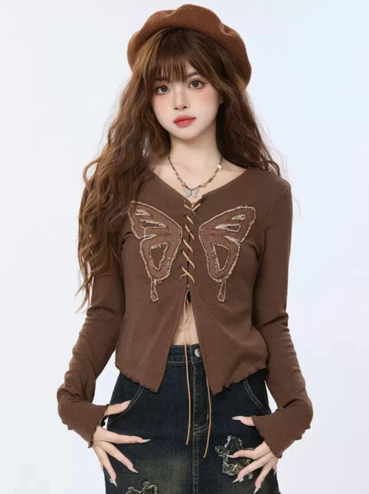 Top Butterfly Inner Retro Design Amerikanischer Riemen