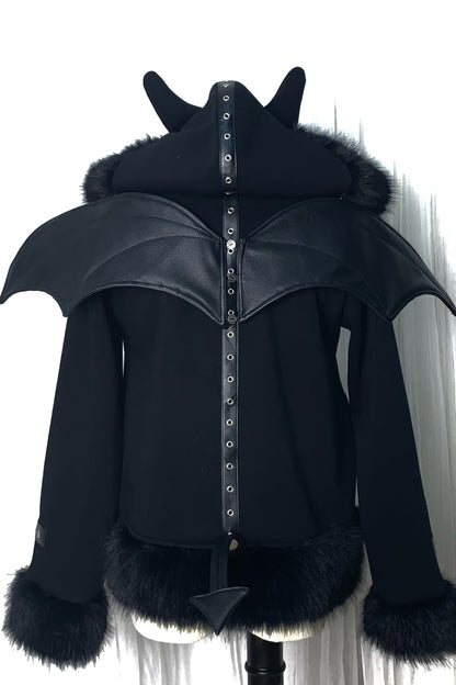 Dark Pentagram Coat Patchwork Hoodie