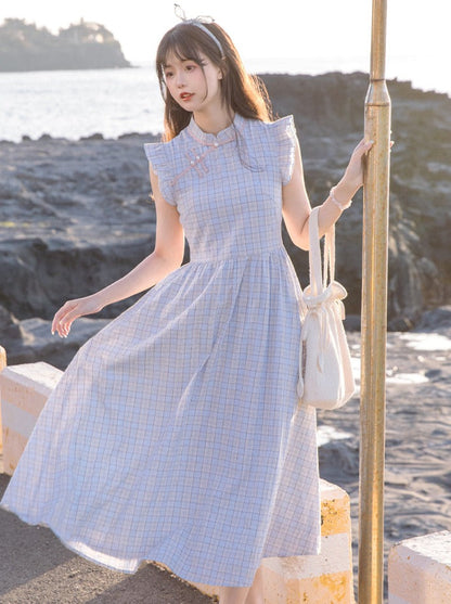 China Blue Color Dress Ice