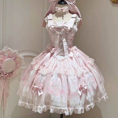 Primrose Nocturne Lolita Long SP / Short JSK / Cardigan & Overskirt Set