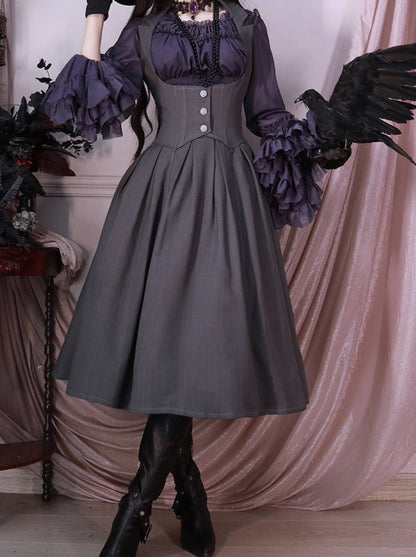 Retro + Brest Rock Klassisch Elegant Shirt Lolita Rüschen Elegant