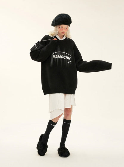 Mode Logo Knit American Over