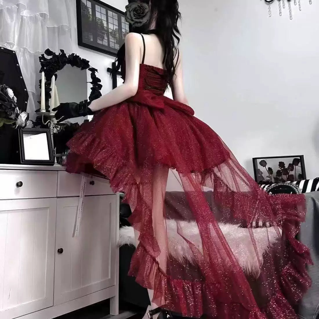 Starry Nikki High-Low Party Prom Dress - Plus Size 130cm Bust | LilyVow