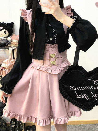 Flir Shoulder Love A-Linien-Rock mit Schnallenriemen