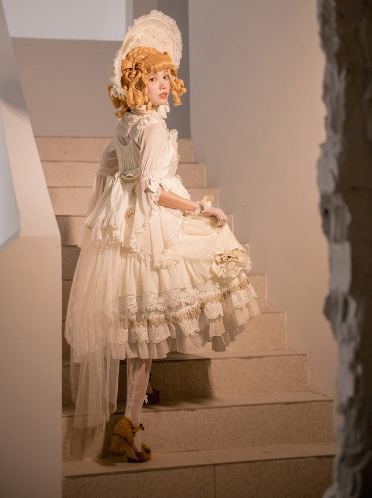 ゴージャスなプリンセスロリータのウェディングドレス