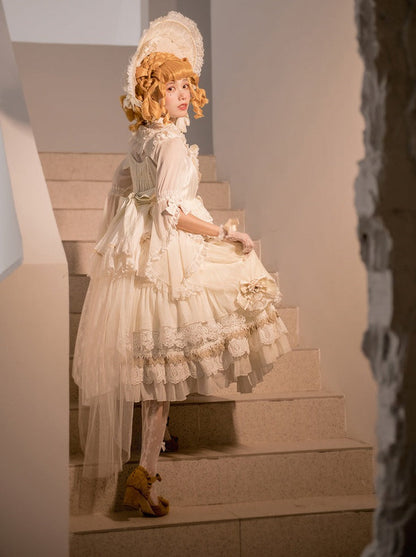 ゴージャスなプリンセスロリータのウェディングドレス