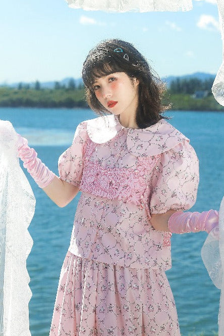Chemise douce à manches bouffantes de l'île