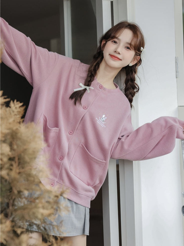 ドロップルーズダスティジャケットショルダースリーブピンクフィット