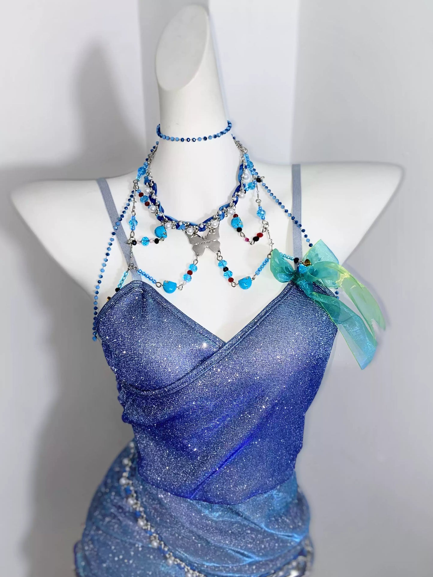 Blue Ocean Costume Polarized Light Blue Princess Lolita Dress