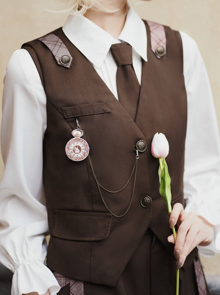 Ballonbluse Hose Weste Rüsche + Junge Detektiv