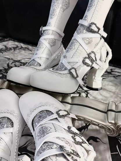 Gothic Dark Lolita Butterfly Bone Sculptural Heel High Heels – Sphenoid