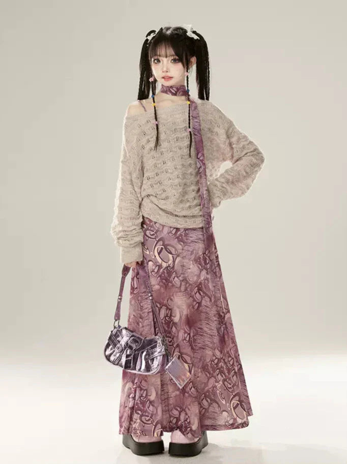 ソルティドレス スマッジ ショート/ロング サスペンダープリント