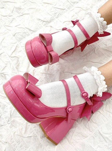 Heels Bunny Ears Ribbon High