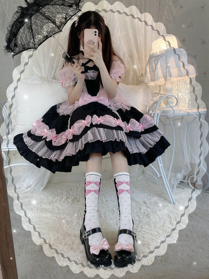 Merejane Cat Strap Platform Shoes + Ribbon