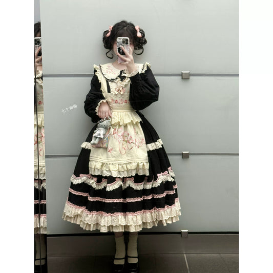 Dawn Cherry Blossom Shadow Lolita OP – Feng Ling Symphony Series | Wind Spirit Symphony