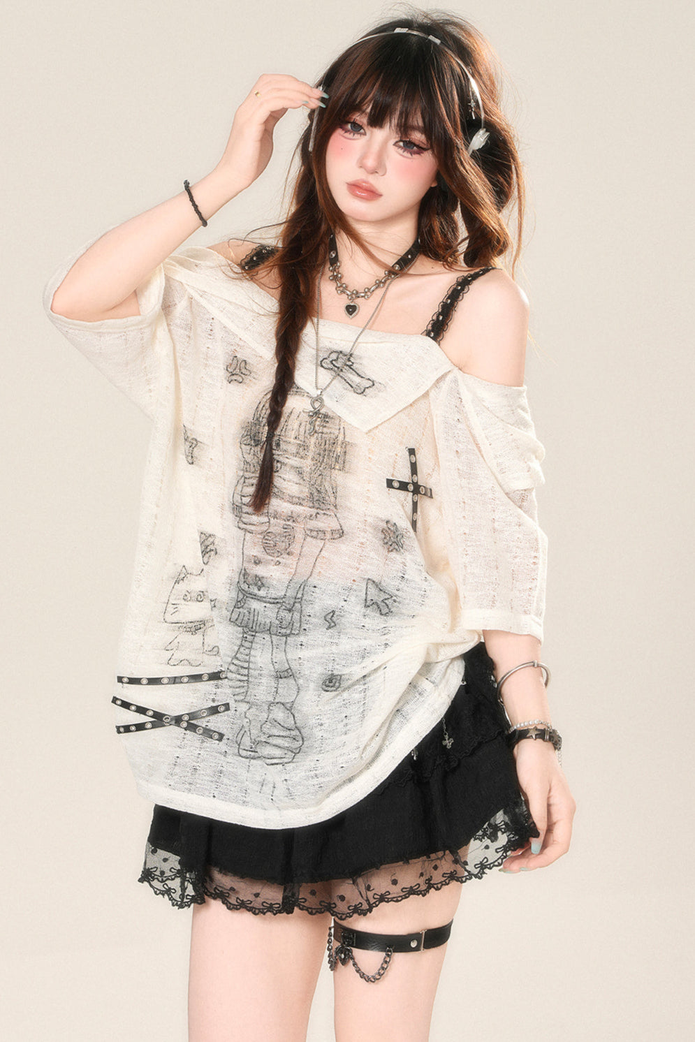 Tops Halter Over Sheer Lace
