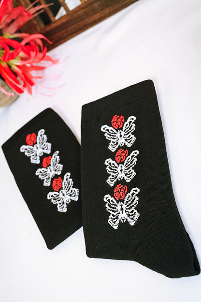 レトロミディアムバタフライブルームソックス