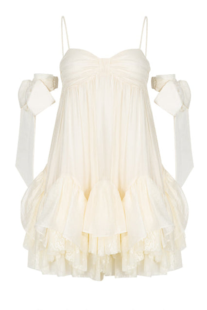 Perlensaum-Sohlenkleid Sweet Cami Salt Sea