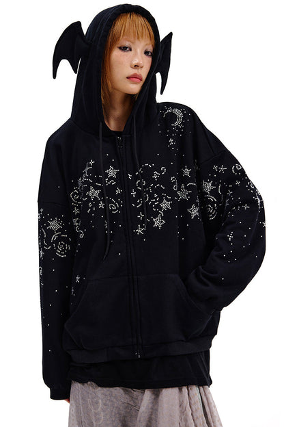 Kapuzenpullover Sternensweatshirt Diamant