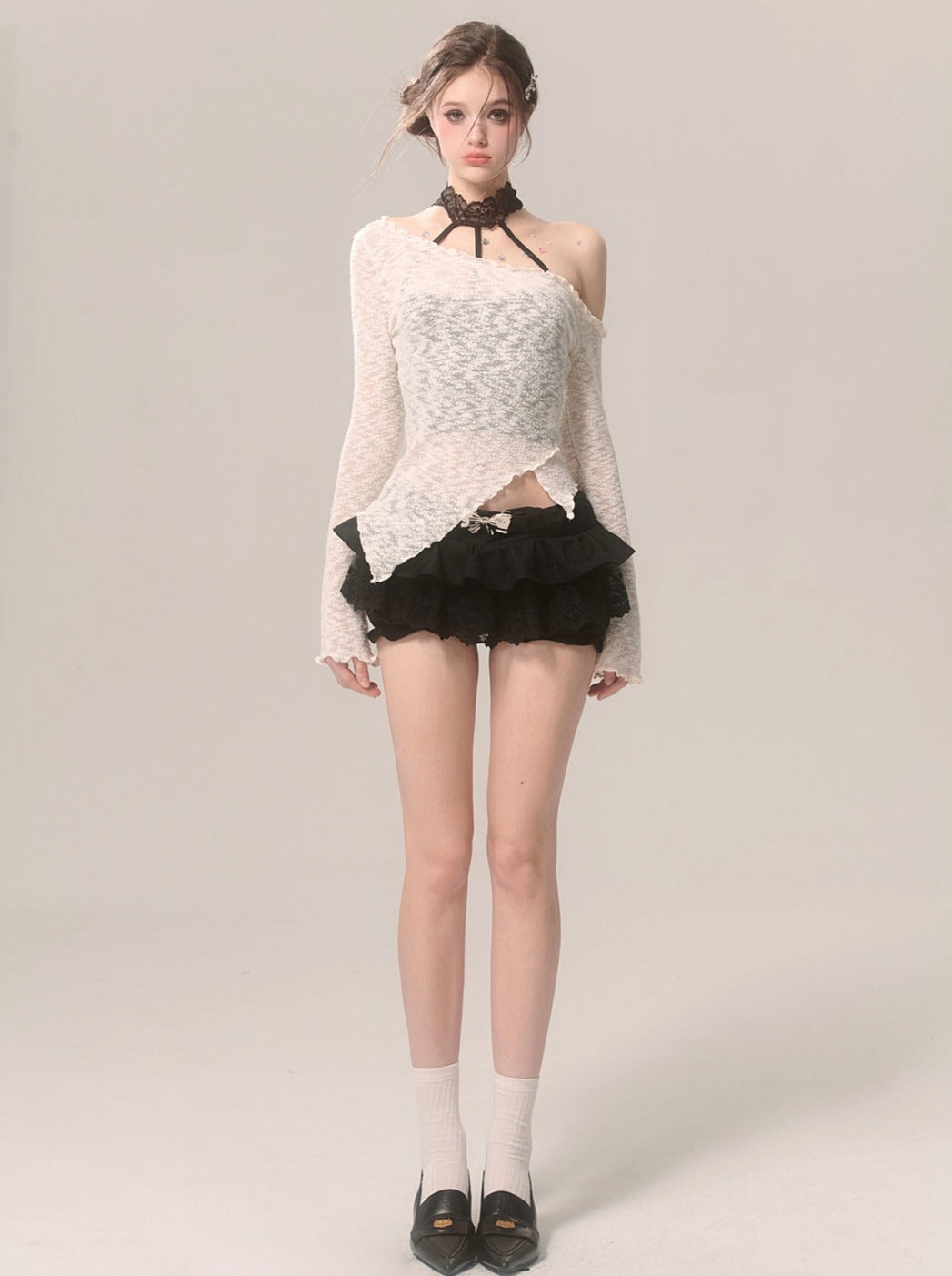 レースインナーウェアトップ ホルターネック